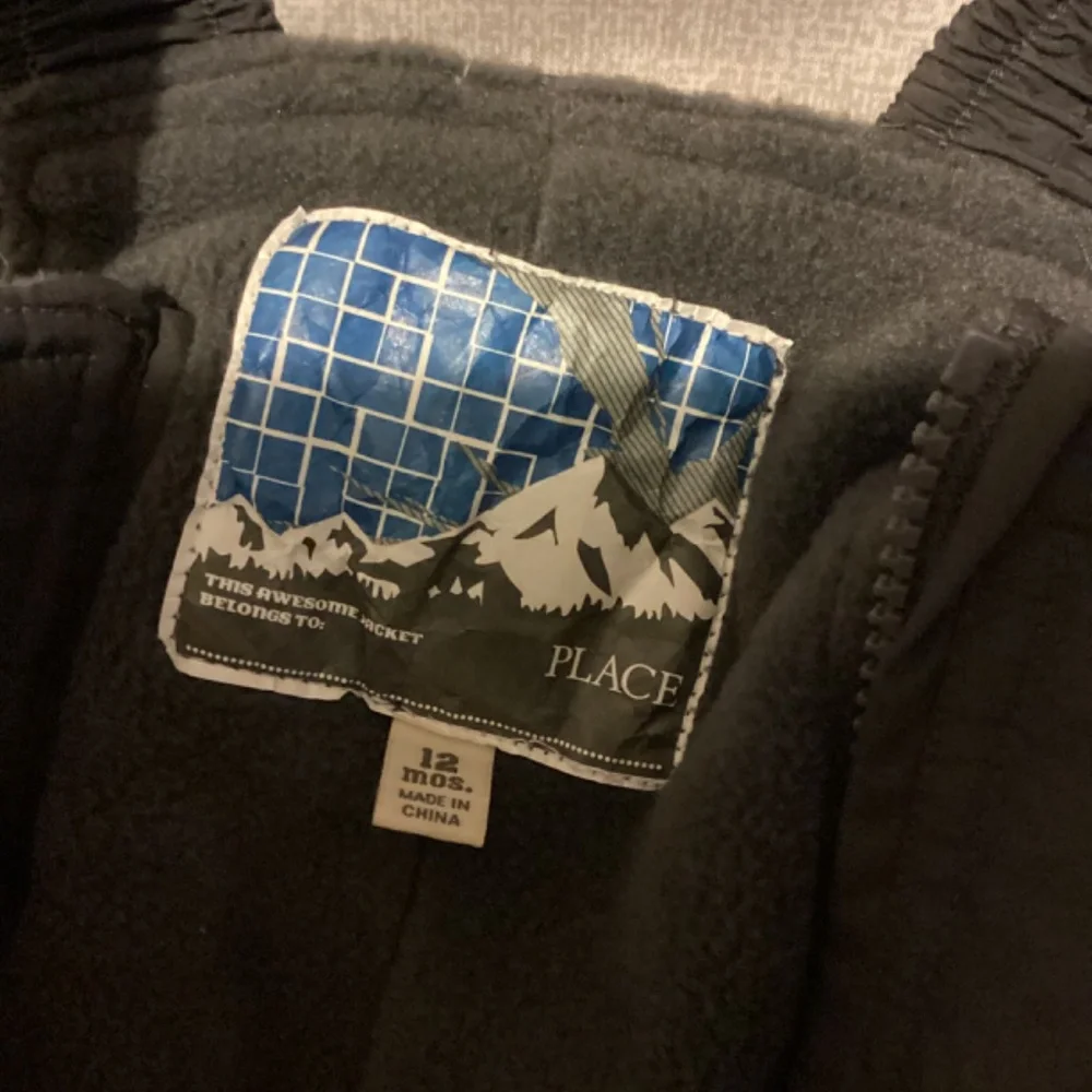 Toddler Boy Girl Snow Pants 12 Months Bib Lined Gray Winter Baby